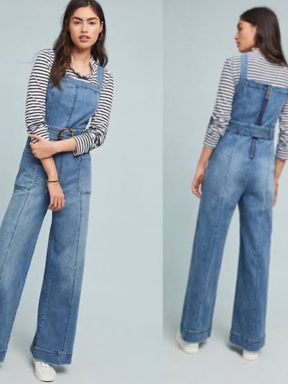 Pilcro Denim Jumpsuit with a Ring Belt